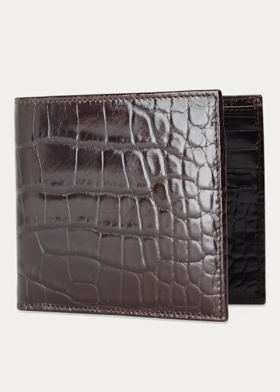 Carteras Ralph Lauren Hombre Marrom Oscuro - Alligator Hipster - MFXOY7105